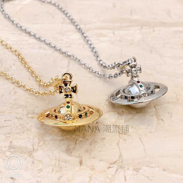 nanaspace- the same net red western empress dowager tridimensional saturn diamond gold silver openable necklace
nanaspace- the same net red western empress dowager tridimensional saturn diamond gold silver openable necklace