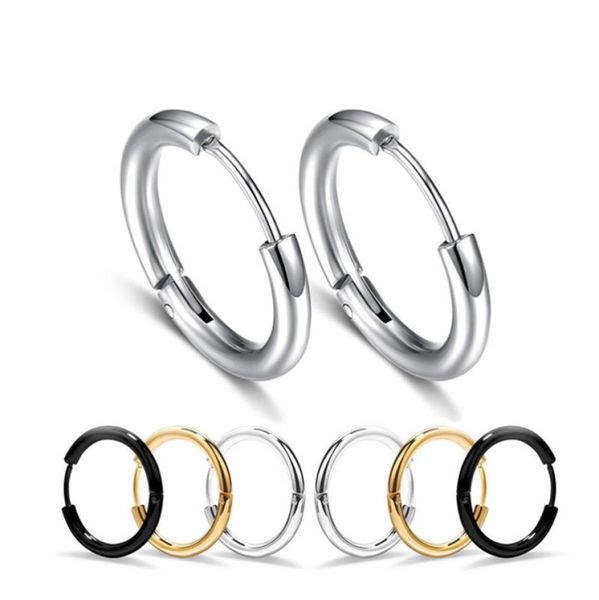 316l stainless steel hypoallergenic hoop earrings mens punk titanium steel huggie ear rings for women fashion jewelry gift9783820, Golden;silver
316l stainless steel hypoallergenic hoop earrings mens punk titanium steel huggie ear rings for women fashion jewelry gift9783820, Golden;silver