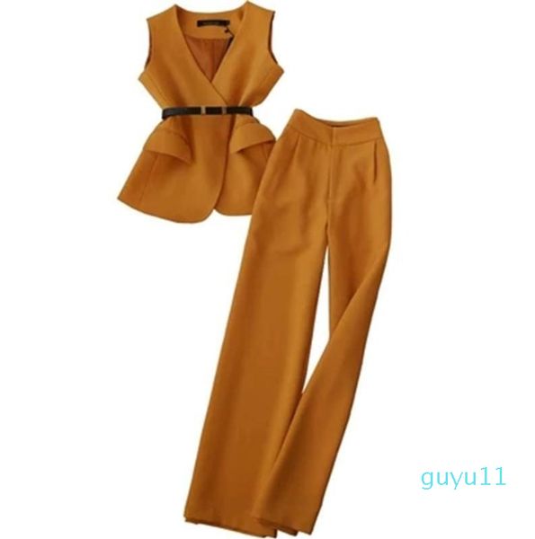 fashion-women's two piece pants fashion suits female spring summer casual suit female ladies v-neck vest+ high waist wide leg pant trou, White
fashion-women's two piece pants fashion suits female spring summer casual suit female ladies v-neck vest+ high waist wide leg pant trou, White