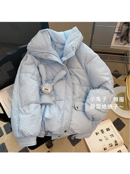 leather autumn winter women turndown collar solid color rabbit decoration cotton padded coat baggy long sleeve design warm down jacket, Black
leather autumn winter women turndown collar solid color rabbit decoration cotton padded coat baggy long sleeve design warm down jacket, Black