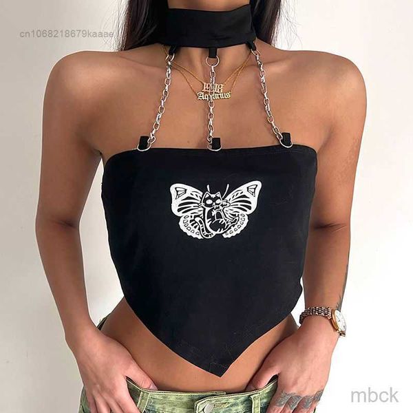 women's tanks camis new butterfly print fashion chains suspender slim strapless crop summer clothes for women y2k punk style halter mu, White
women's tanks camis new butterfly print fashion chains suspender slim strapless crop summer clothes for women y2k punk style halter mu, White