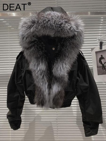 leather deat 2022 new autumn and winter fall fur spliced collar hooded zippers flocking warm thickness short jacket parka ww75601, Black
leather deat 2022 new autumn and winter fall fur spliced collar hooded zippers flocking warm thickness short jacket parka ww75601, Black