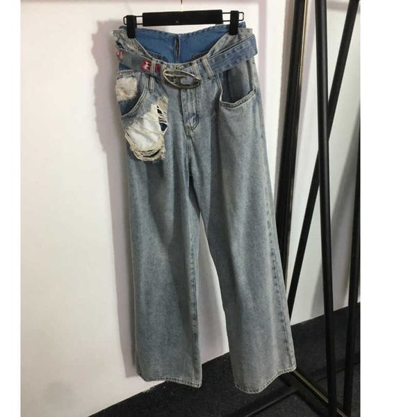 23ss designer women jeans womens pants denim jeans fashion ripped shorts splicing fake two pieces custom letter belt fashion tide denim trou, Blue
23ss designer women jeans womens pants denim jeans fashion ripped shorts splicing fake two pieces custom letter belt fashion tide denim trou, Blue