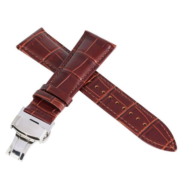 16 18 20 22mm black brown leather strap watch band silver butterfly buckle straight end with spring bars replacement 292t
16 18 20 22mm black brown leather strap watch band silver butterfly buckle straight end with spring bars replacement 292t