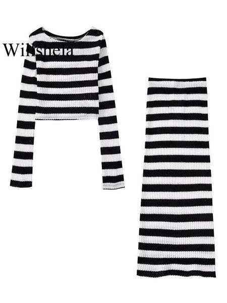 dress willshela women fashion 2 piece set striped cropped sweater vintage high elastic waist midi skirt chic lady female skirts set, White
dress willshela women fashion 2 piece set striped cropped sweater vintage high elastic waist midi skirt chic lady female skirts set, White