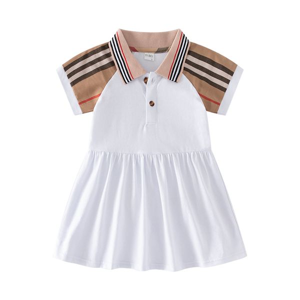 

Girls Summer Dresses Infant Party Wedding Dress Baby Girls Short Sleeve Princess Dress Striped Kids Dress 1-6T, #02