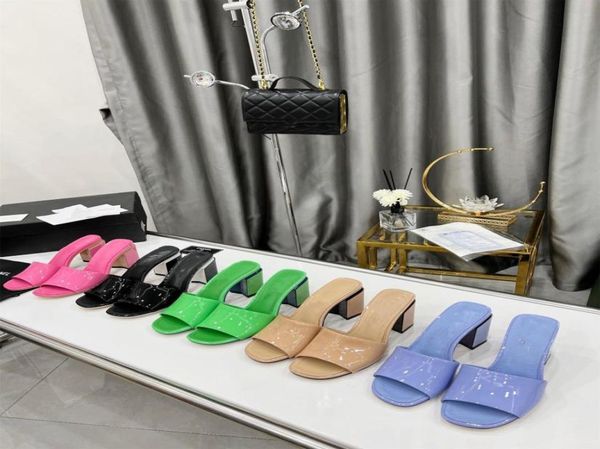 2022 classic ladies designer high heel slippers women summer slides color sandals leather thick heels 85 cm half slippers large s6213844, Black
2022 classic ladies designer high heel slippers women summer slides color sandals leather thick heels 85 cm half slippers large s6213844, Black