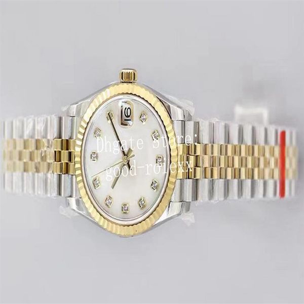 31mm mother of pearl ladies watches yellow gold women's automatic cal 2688 movement eta watch jubilee bracelet diamond ewf la309t, Slivery;golden
31mm mother of pearl ladies watches yellow gold women's automatic cal 2688 movement eta watch jubilee bracelet diamond ewf la309t, Slivery;golden