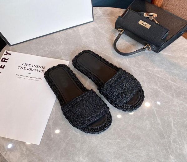 2021 luxury designer a1 women rope woven slippers ladies solid leisure sandals fashion scuffs casual shoes with box si4807688, Black
2021 luxury designer a1 women rope woven slippers ladies solid leisure sandals fashion scuffs casual shoes with box si4807688, Black