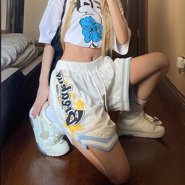 womens shorts summer casual shorts women men letter printed basketball shorts high waisted loose elastic fivepoint pants streetwear oversize, White;black
womens shorts summer casual shorts women men letter printed basketball shorts high waisted loose elastic fivepoint pants streetwear oversize, White;black
