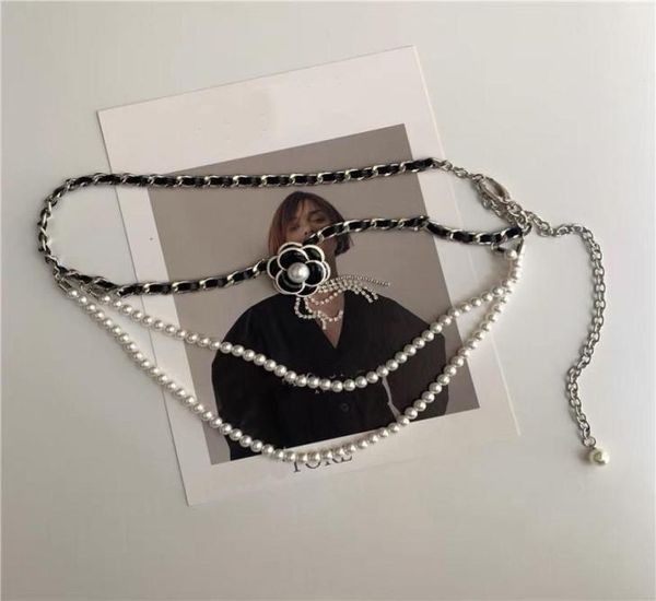women belt fashion metal waist chain luxury pearl chain camellia decorative vintage designer brand belt2058822, Black;brown
women belt fashion metal waist chain luxury pearl chain camellia decorative vintage designer brand belt2058822, Black;brown