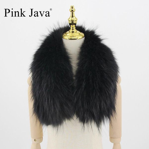 fur pink java qc20020 real fox fur collar real raccoon fur collar natural fur for parka, Black