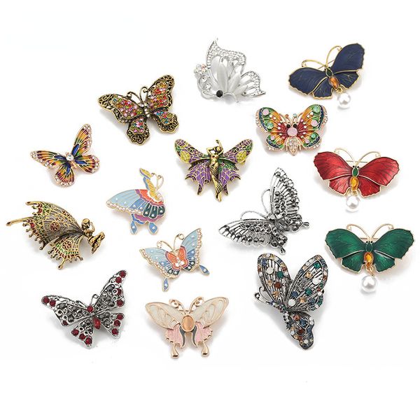 women vintage butterfly fashion brooches pins crystal enamel insect jewelry for lady's clothing wedding party brooch pin badges, Gray
women vintage butterfly fashion brooches pins crystal enamel insect jewelry for lady's clothing wedding party brooch pin badges, Gray