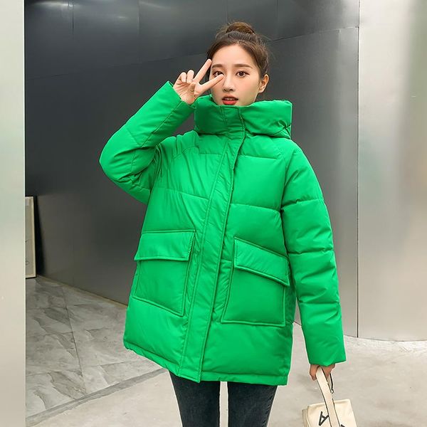leather autumn winter thicken warm medium long chic parka women casual sweety solid color big pocket loose hooded coat jackets outwear, Black
leather autumn winter thicken warm medium long chic parka women casual sweety solid color big pocket loose hooded coat jackets outwear, Black
