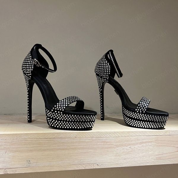 luxury platform high heels sandals ladies dress shoes 16 cm fashion satin rhinestone waterproof summer red bottom luxury designer high-heele, Black
luxury platform high heels sandals ladies dress shoes 16 cm fashion satin rhinestone waterproof summer red bottom luxury designer high-heele, Black