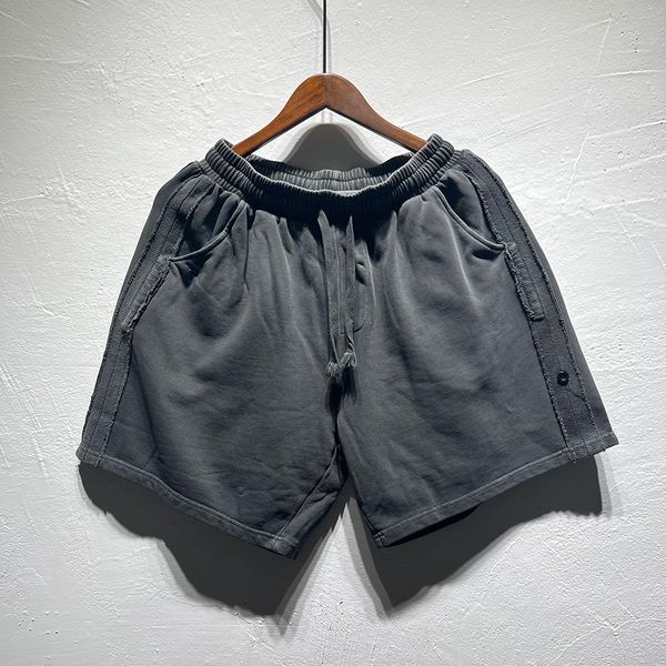 men's shorts washed faded black women side compass patch embroidery cotton casual 230419, White;black 
men's shorts washed faded black women side compass patch embroidery cotton casual 230419, White;black