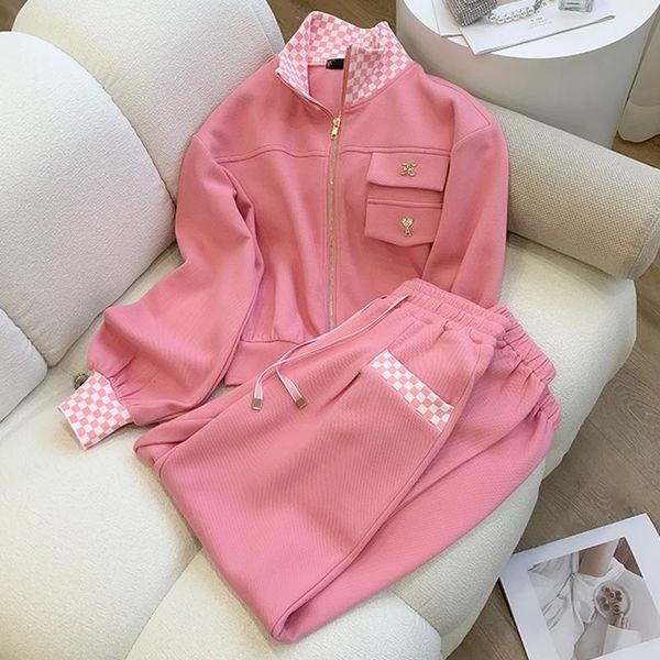 pants casual sports suit women spring fall 2022 stand collar cardigan sweatshirt lace up elastic waist wide leg trousers two piece set, White
pants casual sports suit women spring fall 2022 stand collar cardigan sweatshirt lace up elastic waist wide leg trousers two piece set, White