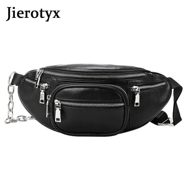 evening bags jierotyx leather waist bag women luxury brand waist fanny packs belt bag chest handbag black color s punk gothic j230419
evening bags jierotyx leather waist bag women luxury brand waist fanny packs belt bag chest handbag black color s punk gothic j230419