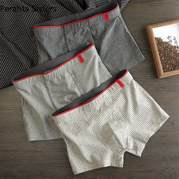 underpants 3pieces man underwear boxer set men trendy japanese style striped cotton boxers fashion breathable male panties shorts l-3xl 2304, Black;white 
underpants 3pieces man underwear boxer set men trendy japanese style striped cotton boxers fashion breathable male panties shorts l-3xl 2304, Black;white