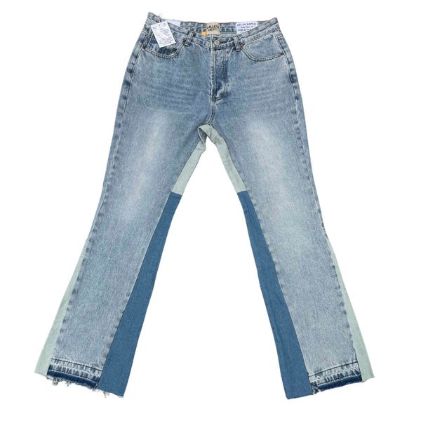 clothing denim pants gall eryes depts. la vintage stitched loose flare jeans men distressed ripped motocycle biker hip hop trousers, Blue
clothing denim pants gall eryes depts. la vintage stitched loose flare jeans men distressed ripped motocycle biker hip hop trousers, Blue