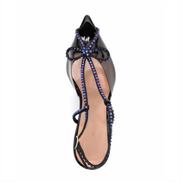 new sandals pvc transparent shoes new summer women crystal butterfly knot pointed toe stiletto heels solid pumps wedding 230406, Black
new sandals pvc transparent shoes new summer women crystal butterfly knot pointed toe stiletto heels solid pumps wedding 230406, Black