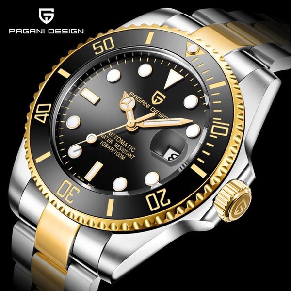pagani men watches automatic black watch waterproof business sport mechanical wristwatch stainless steel design brand luxury223z, Slivery;brown
pagani men watches automatic black watch waterproof business sport mechanical wristwatch stainless steel design brand luxury223z, Slivery;brown