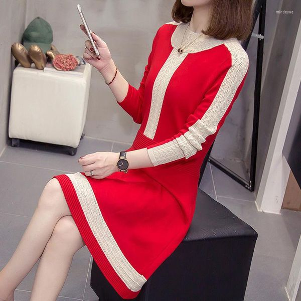 casual dresses women color matching dress female knitting fashion women's spring autumn mom 4xl b579, Black;gray
casual dresses women color matching dress female knitting fashion women's spring autumn mom 4xl b579, Black;gray