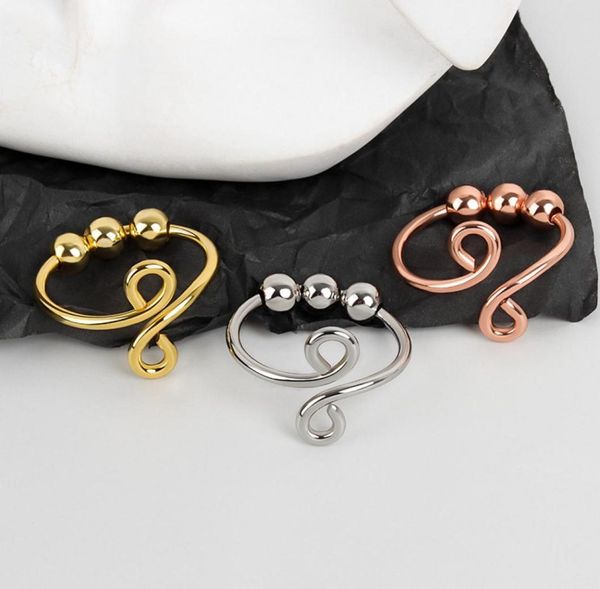 fidget anxiety ring beads chain spinner for women men adjustable anxiety jewelry make life easier7606699, Silver
fidget anxiety ring beads chain spinner for women men adjustable anxiety jewelry make life easier7606699, Silver