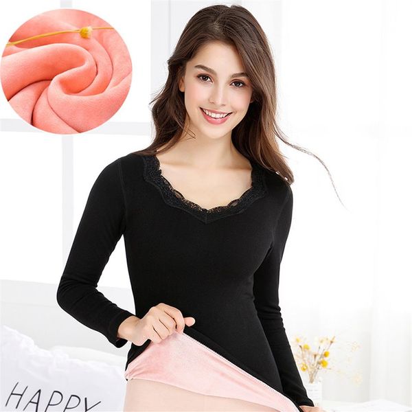 women thermal underwear thermal underwear warm body women winter long sleeve v-neck lace thick warm gold velvet underwear 12m, Black;pink
women thermal underwear thermal underwear warm body women winter long sleeve v-neck lace thick warm gold velvet underwear 12m, Black;pink