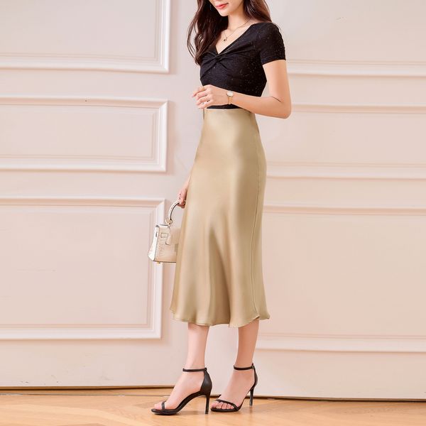 skirts satin halfbody skirt female spring and summer fashion elegant high waist long section a word package hip fishtail 230420, Black
skirts satin halfbody skirt female spring and summer fashion elegant high waist long section a word package hip fishtail 230420, Black