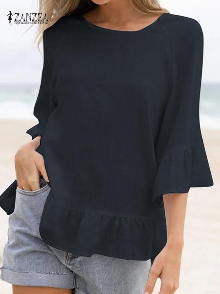 t-shirt fashion women ruffles blouse zanzea 2022 summer elegant o neck 3/4 sleeve solid shirt female holiday blusas work ol chemise, White
t-shirt fashion women ruffles blouse zanzea 2022 summer elegant o neck 3/4 sleeve solid shirt female holiday blusas work ol chemise, White