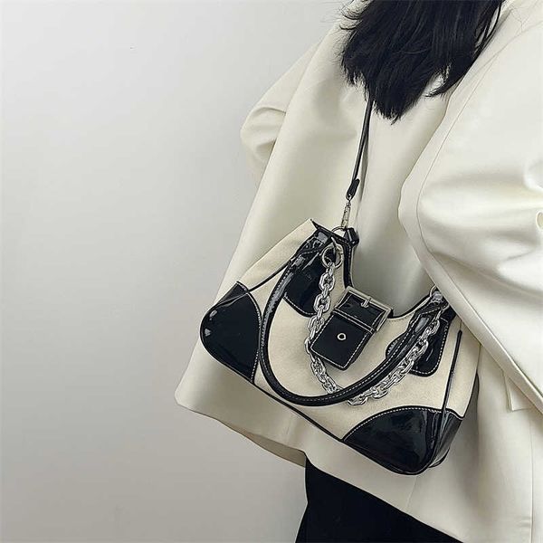 evening bags vintage sweet cool girls canvas underarm bag patent leather women's metal chain shoulder crossbody bags y2k tote purse han 
evening bags vintage sweet cool girls canvas underarm bag patent leather women's metal chain shoulder crossbody bags y2k tote purse han