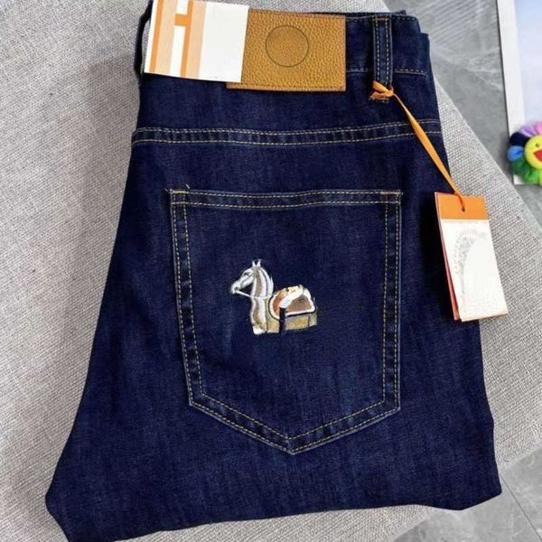 mens trousers designer jeans embroidery casual pants luxury brand zipper access control straight leg pants loose washed jeans, Blue
mens trousers designer jeans embroidery casual pants luxury brand zipper access control straight leg pants loose washed jeans, Blue