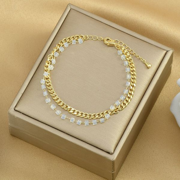designer bracelet crystal bracelet women's chain senior sense double layer hand decoration fashion bracelet chain, Black
designer bracelet crystal bracelet women's chain senior sense double layer hand decoration fashion bracelet chain, Black