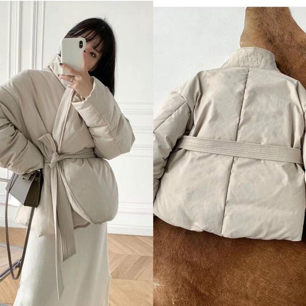parkas new style autumn winter fashion brand luxry design versatile beige belt small stand collar warmth 90% white duck down jackets, Black
parkas new style autumn winter fashion brand luxry design versatile beige belt small stand collar warmth 90% white duck down jackets, Black