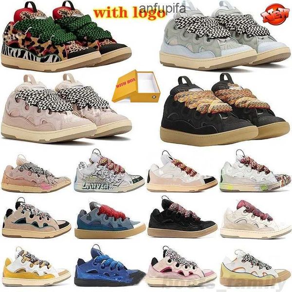 lanvins 2023 designer mesh shoes boot men women laceup extraordinary sneaker embossed leather curb sneakers calfskin rubber nappa platformso, Black 
lanvins 2023 designer mesh shoes boot men women laceup extraordinary sneaker embossed leather curb sneakers calfskin rubber nappa platformso, Black