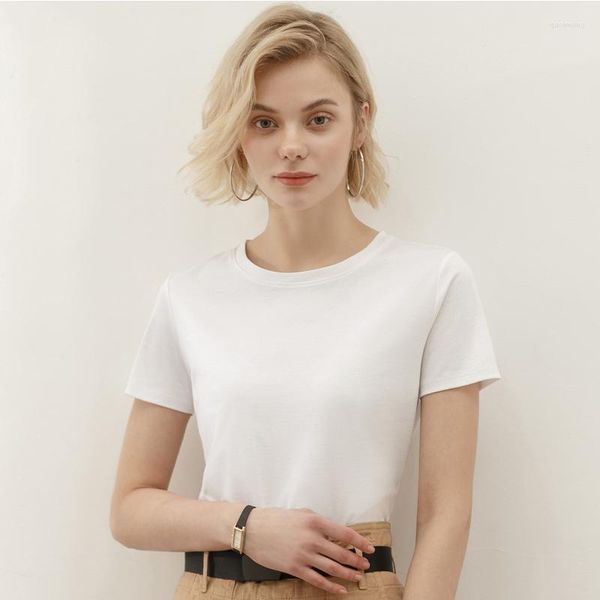 women's t shirts women's commute cotton t-shirt summer 2023 casual elasticity o-neck short-sleeve slim bottom solid tees, White
women's t shirts women's commute cotton t-shirt summer 2023 casual elasticity o-neck short-sleeve slim bottom solid tees, White