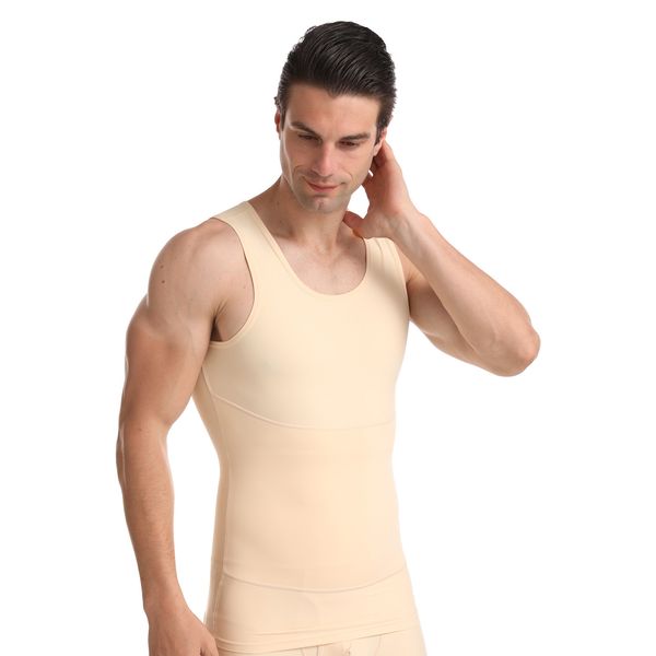 men's tracksuits men sweat slimming body shaper chest compression gynecomastia boobs undershirt waist trainer belly vest 230419, Gray
men's tracksuits men sweat slimming body shaper chest compression gynecomastia boobs undershirt waist trainer belly vest 230419, Gray