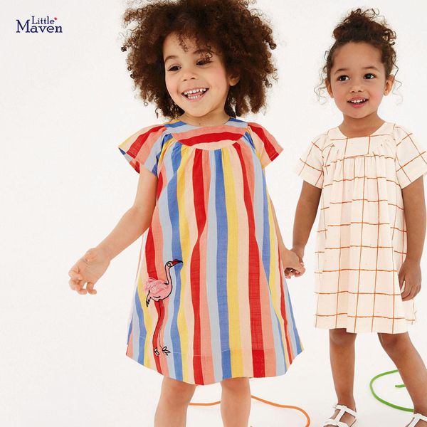 girl s dresses little maven 2023 summer baby girls short sleeves solid color casual children clothes cotton for kids 2 7 year 230420, Red;yellow
girl s dresses little maven 2023 summer baby girls short sleeves solid color casual children clothes cotton for kids 2 7 year 230420, Red;yellow