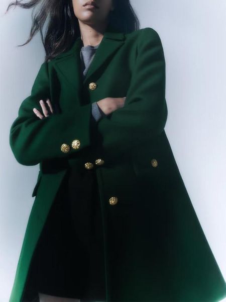 fur traf 2022 winter wool coat woolen blends women long sleeve single breasted jacket slim warm basic female fashion overcoat, Black
fur traf 2022 winter wool coat woolen blends women long sleeve single breasted jacket slim warm basic female fashion overcoat, Black