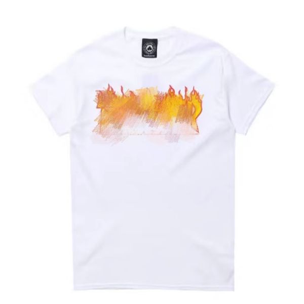 men's t-shirts trendy brand cotton poplin american version flame short sleeve men's classic letter printing loose size couple half, White;black
men's t-shirts trendy brand cotton poplin american version flame short sleeve men's classic letter printing loose size couple half, White;black