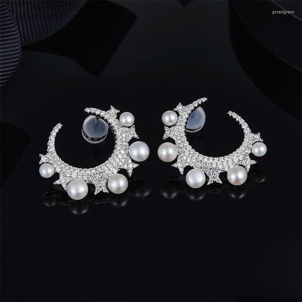 stud earrings 925 sterling silver pearl cubic zirconia star moon earring elegant designer women wedding jewelry244o, Golden;silver
stud earrings 925 sterling silver pearl cubic zirconia star moon earring elegant designer women wedding jewelry244o, Golden;silver