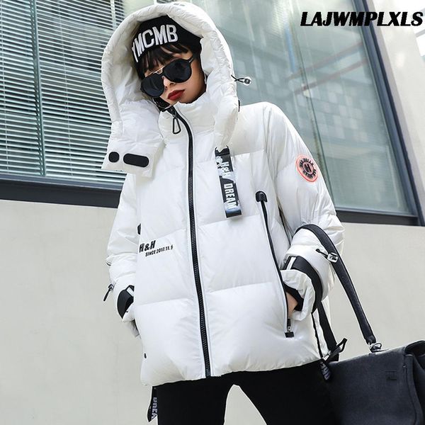parkas streetwear winter fashion hooded white duck down jacket women feather parka down coat casual thick short puffer snow wear jacket, Black
parkas streetwear winter fashion hooded white duck down jacket women feather parka down coat casual thick short puffer snow wear jacket, Black