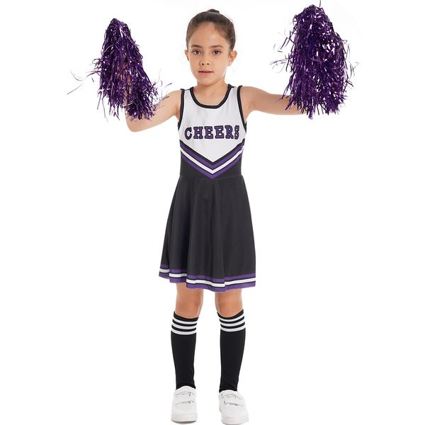 cheerleading kids girls cheerleading dance clothes set round neckline letter print patchwork style dance dress cheerleading flower and socks
cheerleading kids girls cheerleading dance clothes set round neckline letter print patchwork style dance dress cheerleading flower and socks