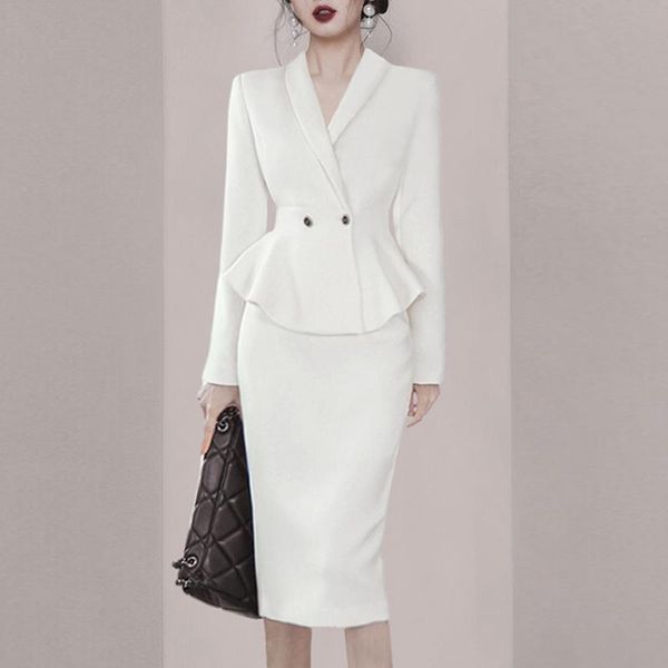 pants spring 2 piece skirt suits office ladies ruffles blazer and pencil mid skirt fashion female business interview suit sets, White
pants spring 2 piece skirt suits office ladies ruffles blazer and pencil mid skirt fashion female business interview suit sets, White