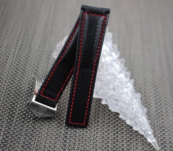 watch band carbon fiber watch strap with red stitched leather lining stainless steel clasp watchband for tag6770372, Black;brown
watch band carbon fiber watch strap with red stitched leather lining stainless steel clasp watchband for tag6770372, Black;brown