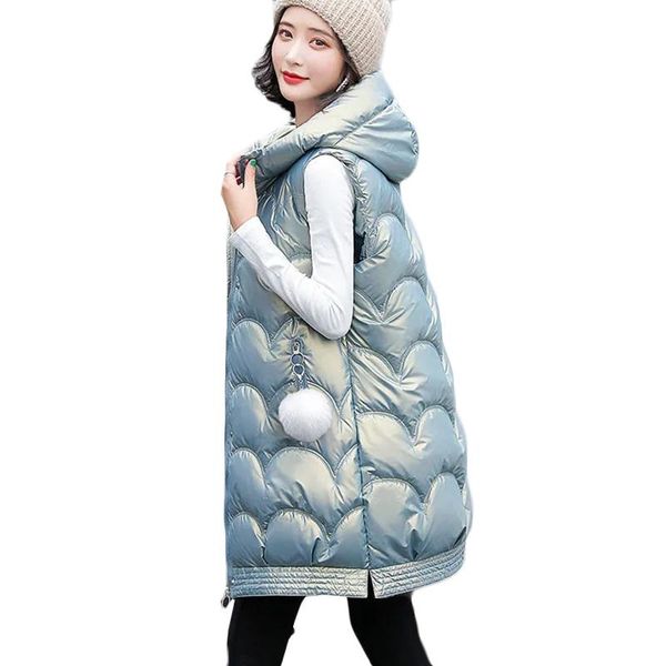 vests new no autumn winter wash bright face down cotton vest cold warm waistcoat plus size womens long casual hooded parka overcoat, Black;white
vests new no autumn winter wash bright face down cotton vest cold warm waistcoat plus size womens long casual hooded parka overcoat, Black;white
