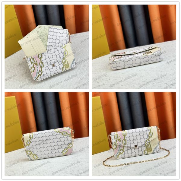 fashion ppchette felicie tote bag 3 sets purse luxury designer white damier azur ropes chains printed cross body bag m61276 m40466
fashion ppchette felicie tote bag 3 sets purse luxury designer white damier azur ropes chains printed cross body bag m61276 m40466