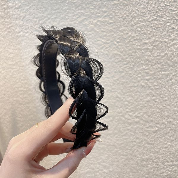 young wig hairband fishbone braid fried dough twists braid with teeth pressed hair ornament women's headdress fluffy hand woven headban, Silver
young wig hairband fishbone braid fried dough twists braid with teeth pressed hair ornament women's headdress fluffy hand woven headban, Silver