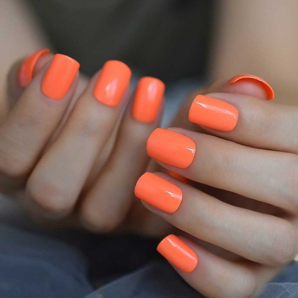 false nails neon fake nails short for daily wear square natural shape glossy gel nails orange pink simple tips with adhesive j230419, Red;gold
false nails neon fake nails short for daily wear square natural shape glossy gel nails orange pink simple tips with adhesive j230419, Red;gold